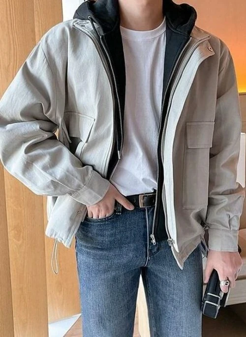 Stylish Hooded Layered Jacket