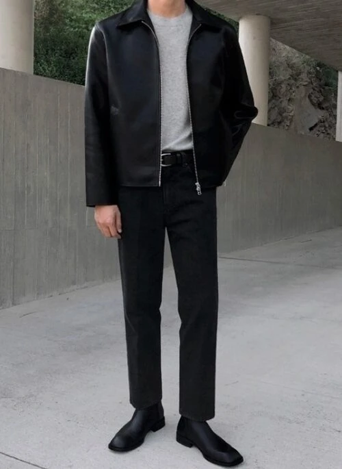 Stylish Pu Leather Moto Jacket