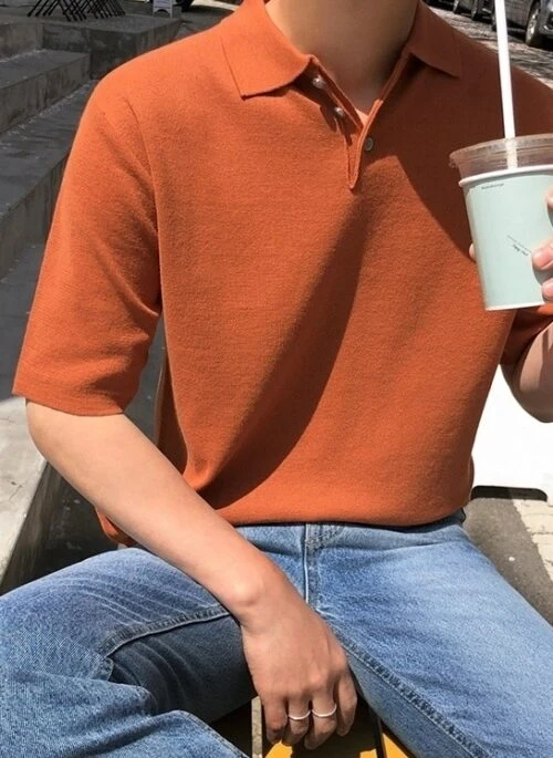 Summer Knit Polo Shirt
