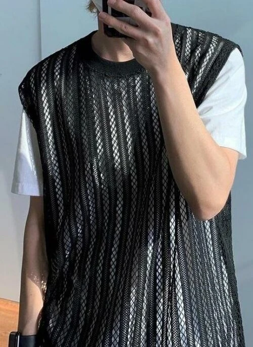 Summer Knit Vest Lightweight Sun Protection Casual Sweater