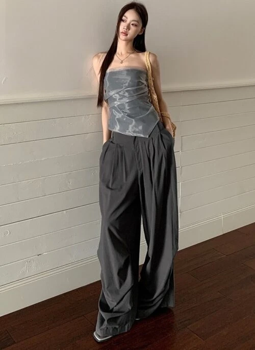 Summer Sleeveless Backless French Style Crop Top