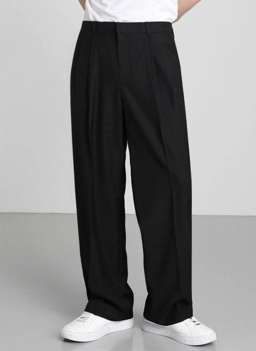 Trendy Relaxed Fit Wide Leg Trousers