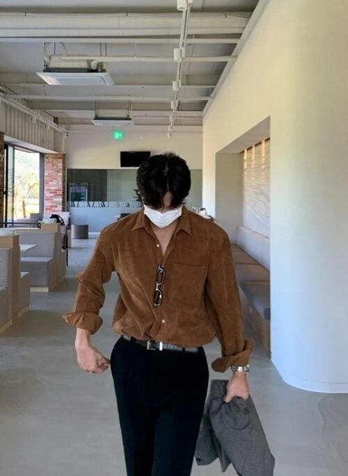 Vintage Corduroy Long Sleeve Casual Shirt