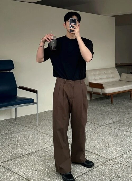 Vintage Relaxed Fit Wideleg Trousers