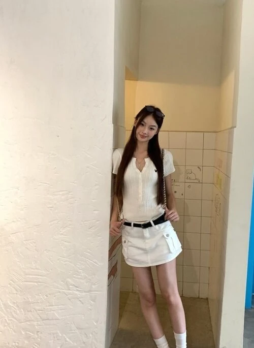 White Denim Aline Skirt Summer Collection