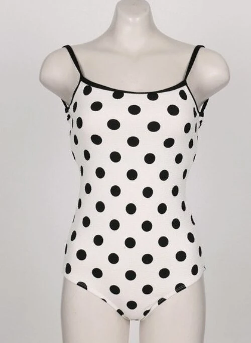 White Polka Dots Swimsuit | Jurin – XG