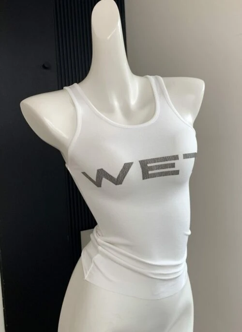 White WET Print Tank Top | Hyuna