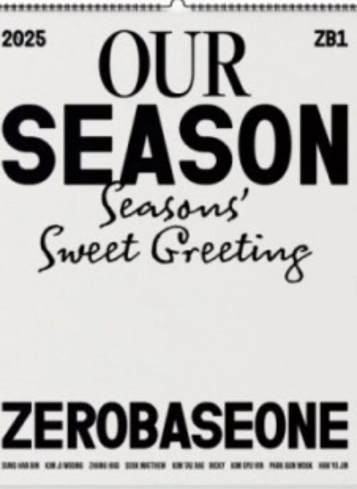 ZEROBASEONE 2025 Season’s Greetings Wall Calendar