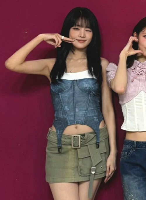 Army Green Belted Skirt | Minnie - (G)I-DLE