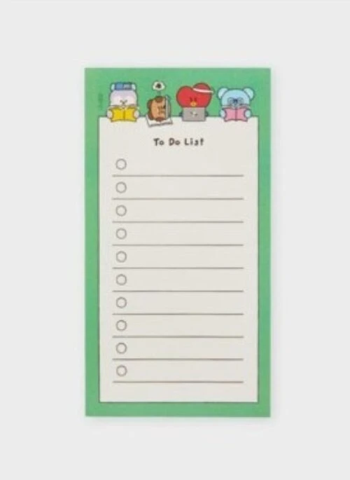 BT21 “2024 Season’s Greetings” Merch – To Do List Memo It