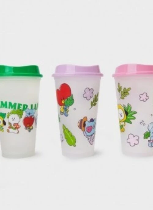 BT21 “Impressive Present” Merch – Summer Lane” Merch – Reusable Cup Set
