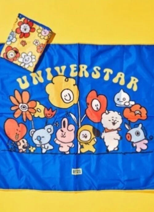 BT21 Line Friends Collaboration – Flower Blue Picnic Mat Set