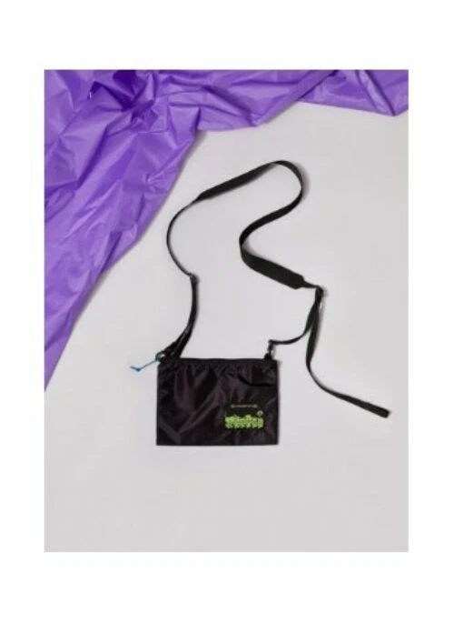 BT21 Line Friends Collaboration Merch –  OVER LAB Folding Cross Bag | Black