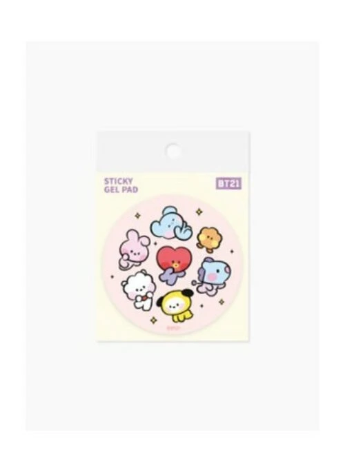 BT21 Line Friends Collaboration – Minini Sticky Gel Pad | Pink