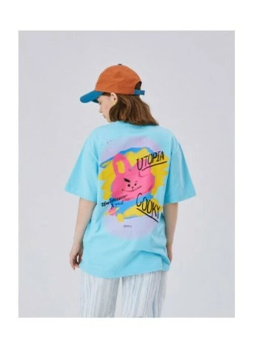 BT21 Line Friends Collaboration – T-Shirt | COOKY Light Blue