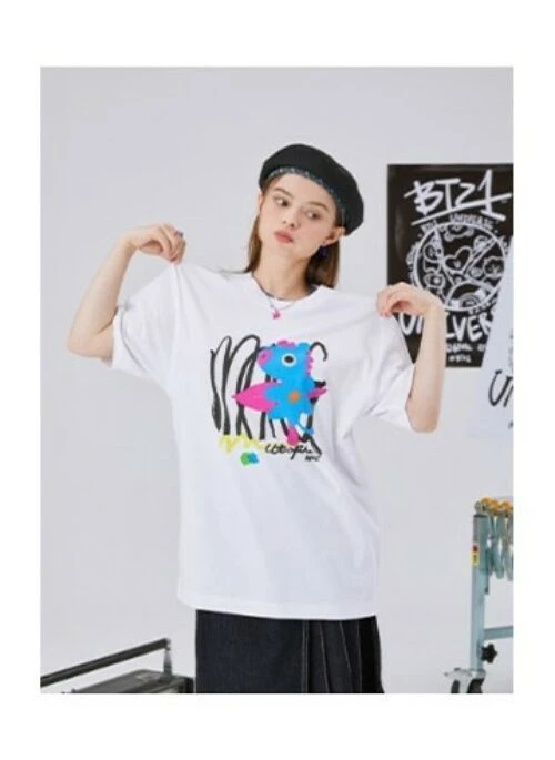 BT21 Line Friends Collaboration – T-Shirt | MANG White