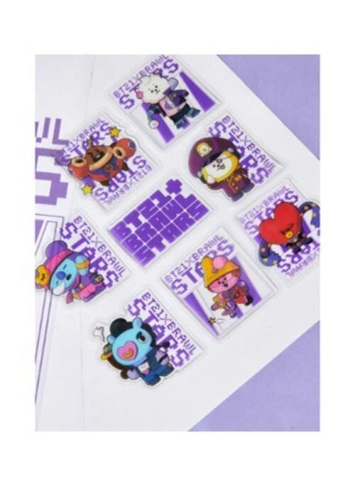 BT21 x Brawl Stars Collaboration – Epoxy Sticker Pack