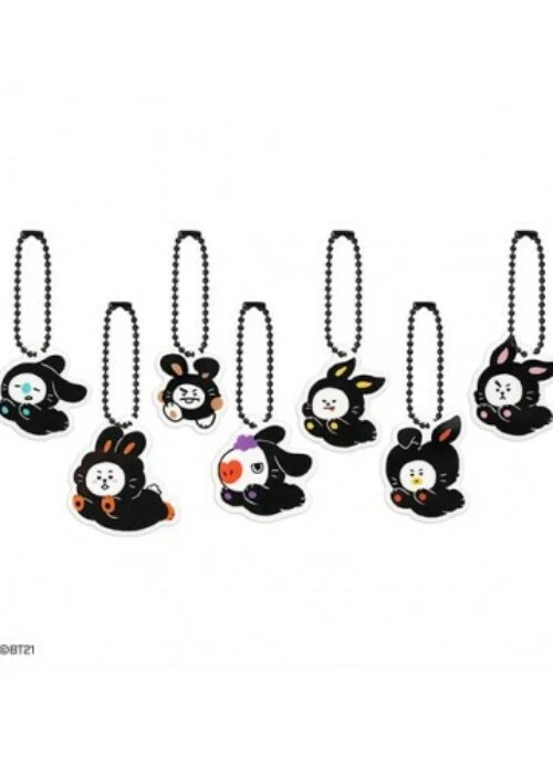 BT21 x Monopoly Collaboration – Acrylic Simple Keyring | Black Rabbit