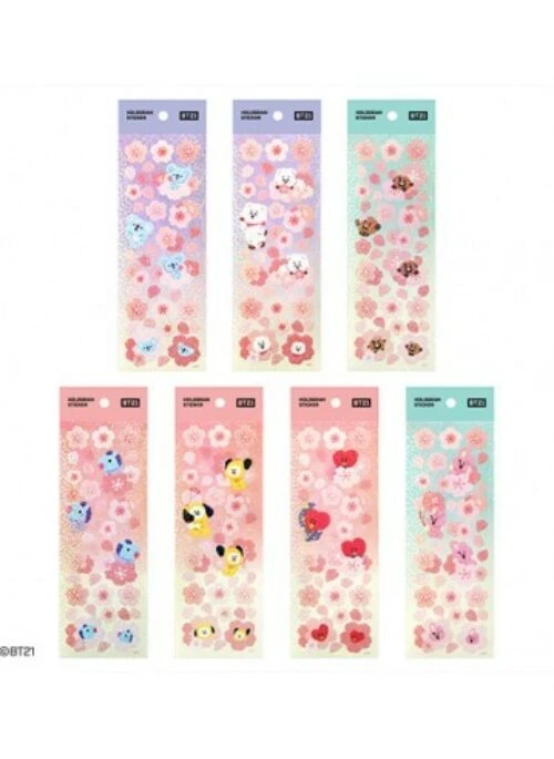 BT21 x Monopoly Collaboration – Cherry Blossom Hologram Sticker
