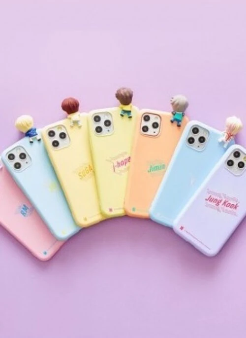 BTS “TinyTAN” Merch – Figure Color Jelly Case | Slidename for iPhone