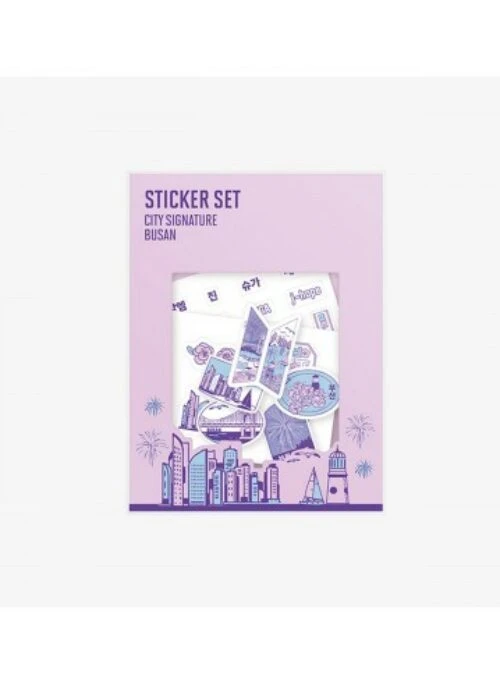 BTS “Yet To Come In Busan” Merch – City Sticker Set Busan