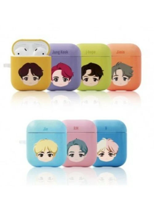 BTS Character Merch – Basic Head Hard Case Airpods