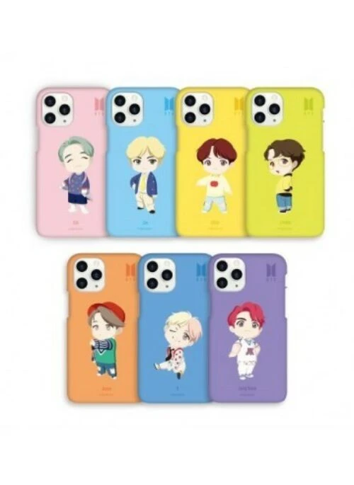 BTS Character Merch – Basic Motion Color Soft Case for iPhone