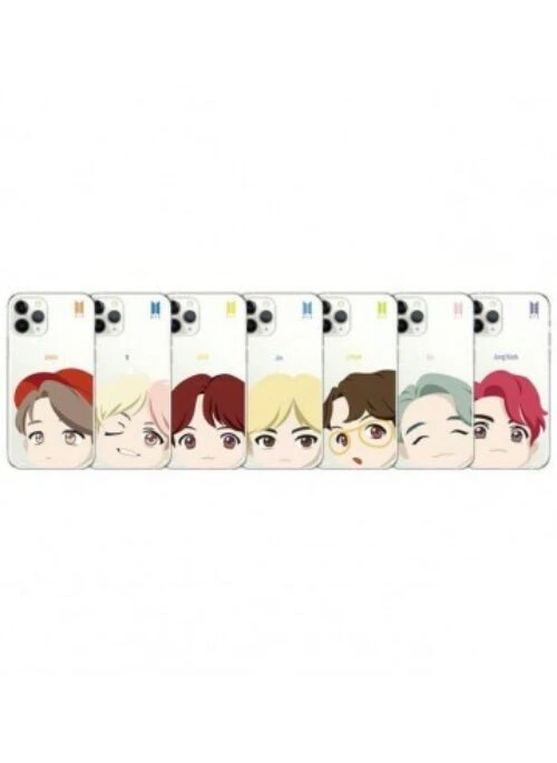 BTS Character Merch – Motion Face Clear Soft Case