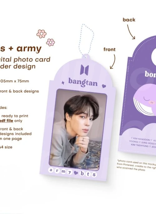 BTS Digital Photocard Holder DIY
