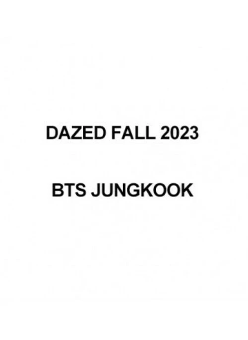 BTS Jungkook – DAZED Magazine Fall 2023 Cover