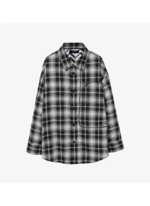 BTS x SYSTEM Collaboration – Back Block Check Shirt