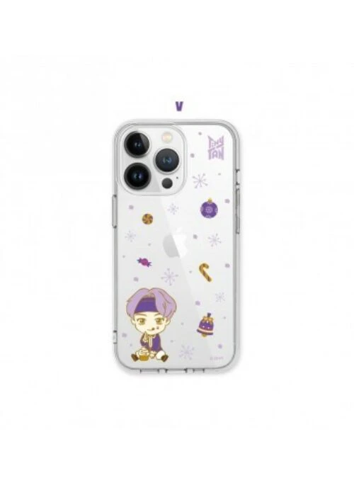 BTS x TinyTAN “Purple Holiday” Merch – Clear Soft Case | V