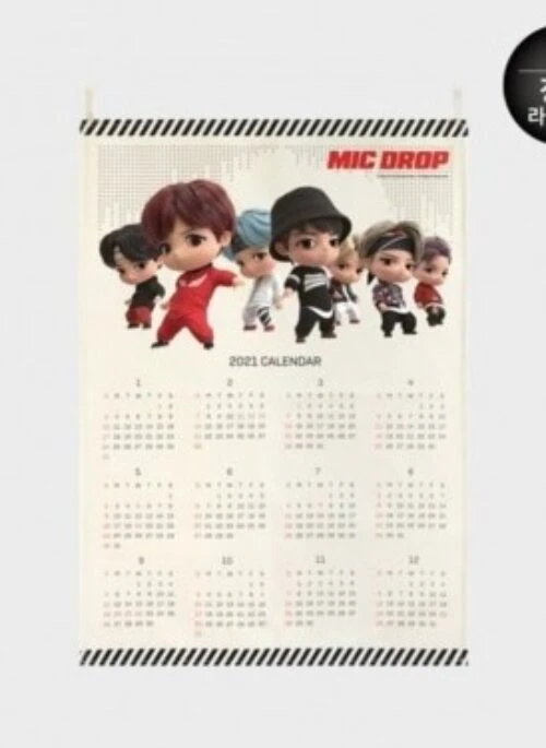 BTS x TinyTAN Merch – MIC Drop 2021 Wall Calendar