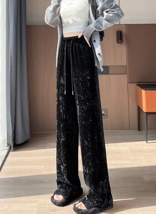 Black Velvet Wide Leg Pants | J-Hope – BTS