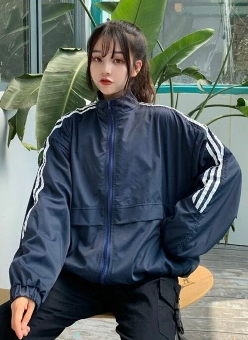 Blue Lined Sleeves Sports Jacket | Yoo Mi Ji – Our Unwritten Seoul