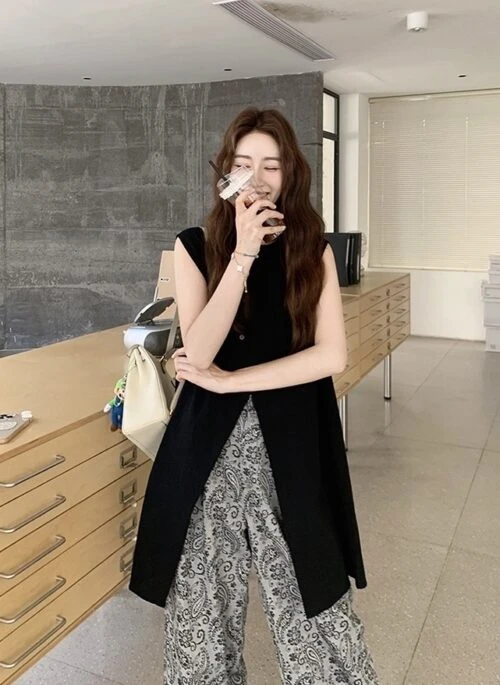 Casual Paisley Wide Leg Pants Set