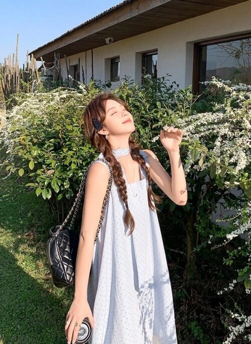 Colorblock Patchwork Sleeveless Loose Fit Dress
