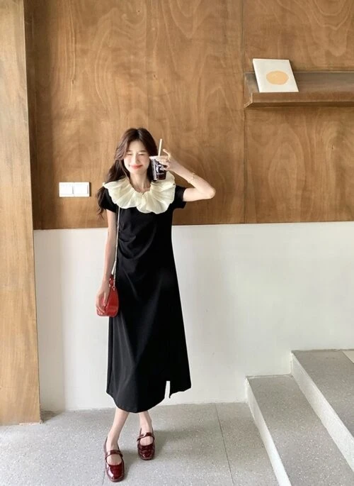 Elegant Black Off Shoulder Lace Maxi Dress