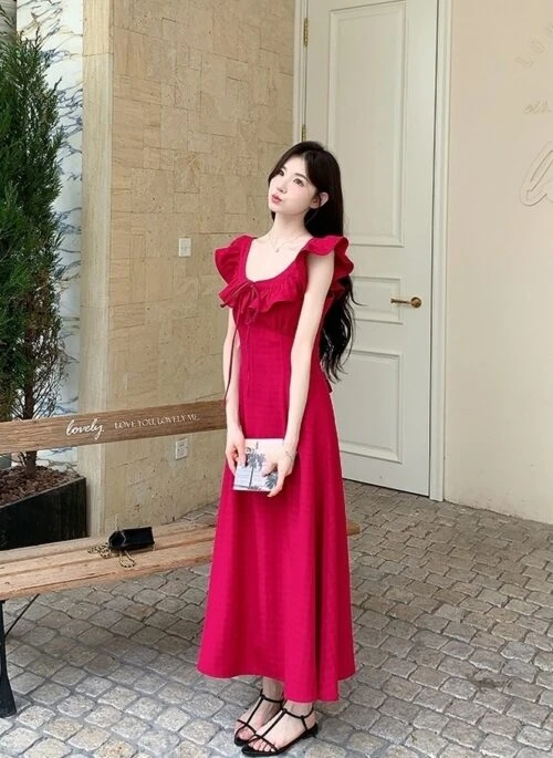 Elegant Sleeveless Chiffon Maxi Dress