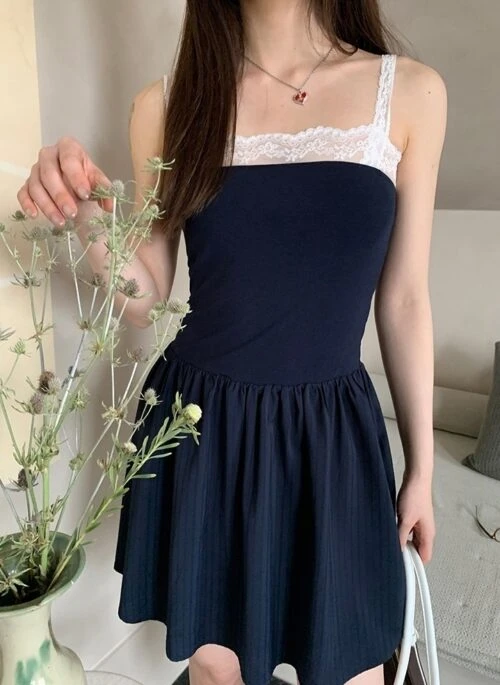 French Lace Elegant Mini Dress Summer Collection