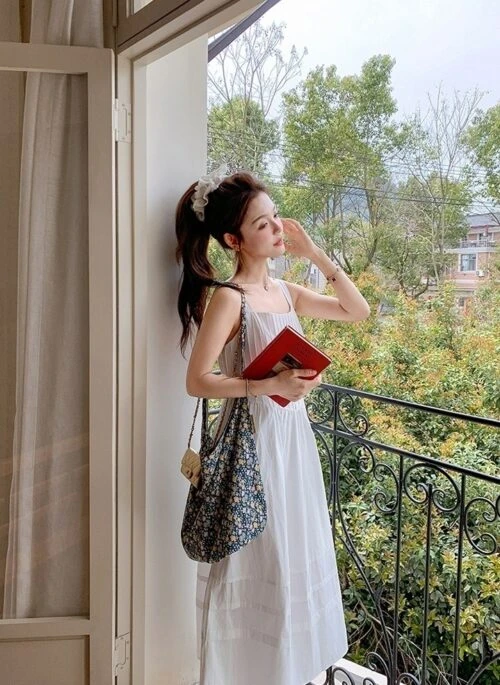 French Style Sleeveless Casual A Line Dress