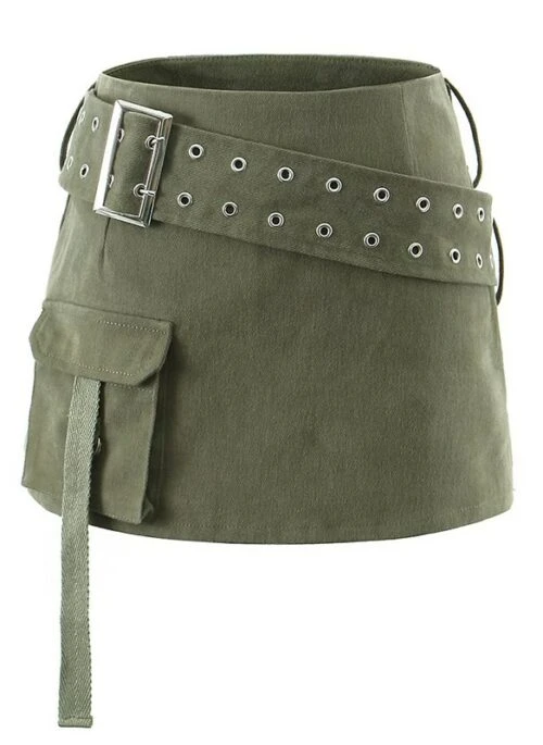 Green Single Pocket Mini Skirt | Minnie - (G)I-DLE