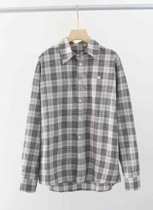 Grey Plaid Long Sleeves Shirt | Heeseung – Enhypen