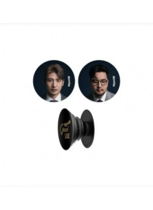 HoooW “Grand Live” Merch – Pin Button & Phone Holder Set