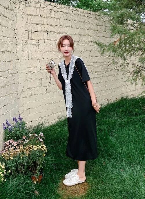 Lace Boho Vintage Loose Fit Maxi Dress