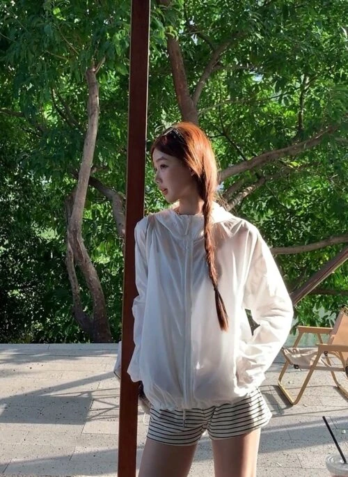 Lightweight Uv Protection Summer White Korean Style Jacket
