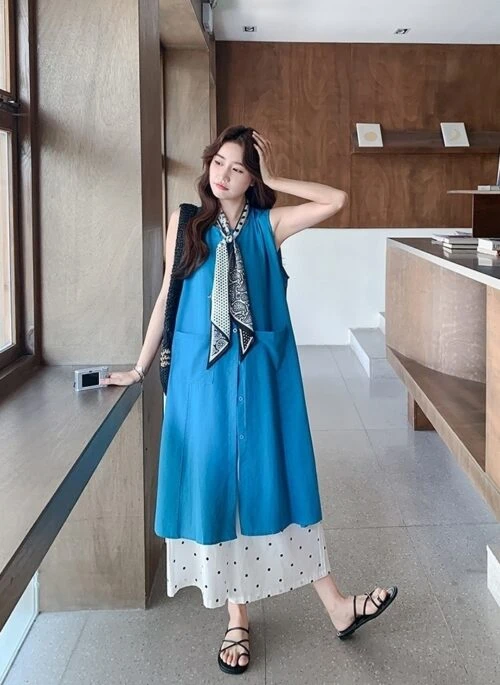 Polka Dot Wide Leg Pants Dress Set