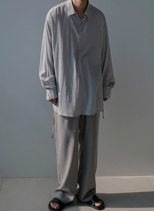 Premium Draped Long Sleeve Shirt