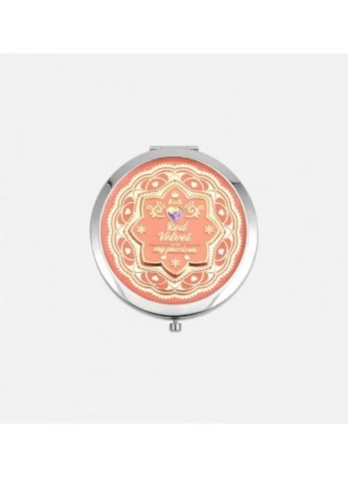 Red Velvet Antique Hand Mirror
