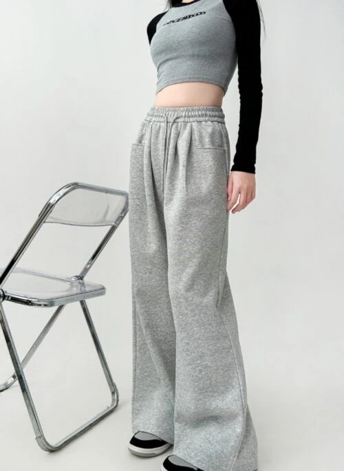 Relaxed Fit High Waist Wide Leg Lounge Pants
